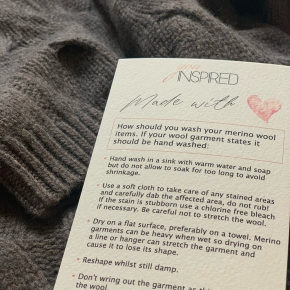 Merino wool sweater. Warm winter knit wear. Brown. Size L - Picture 6 of 16